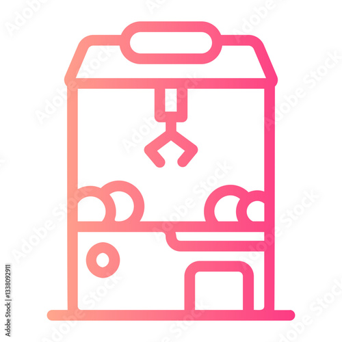 claw machine gradient icon