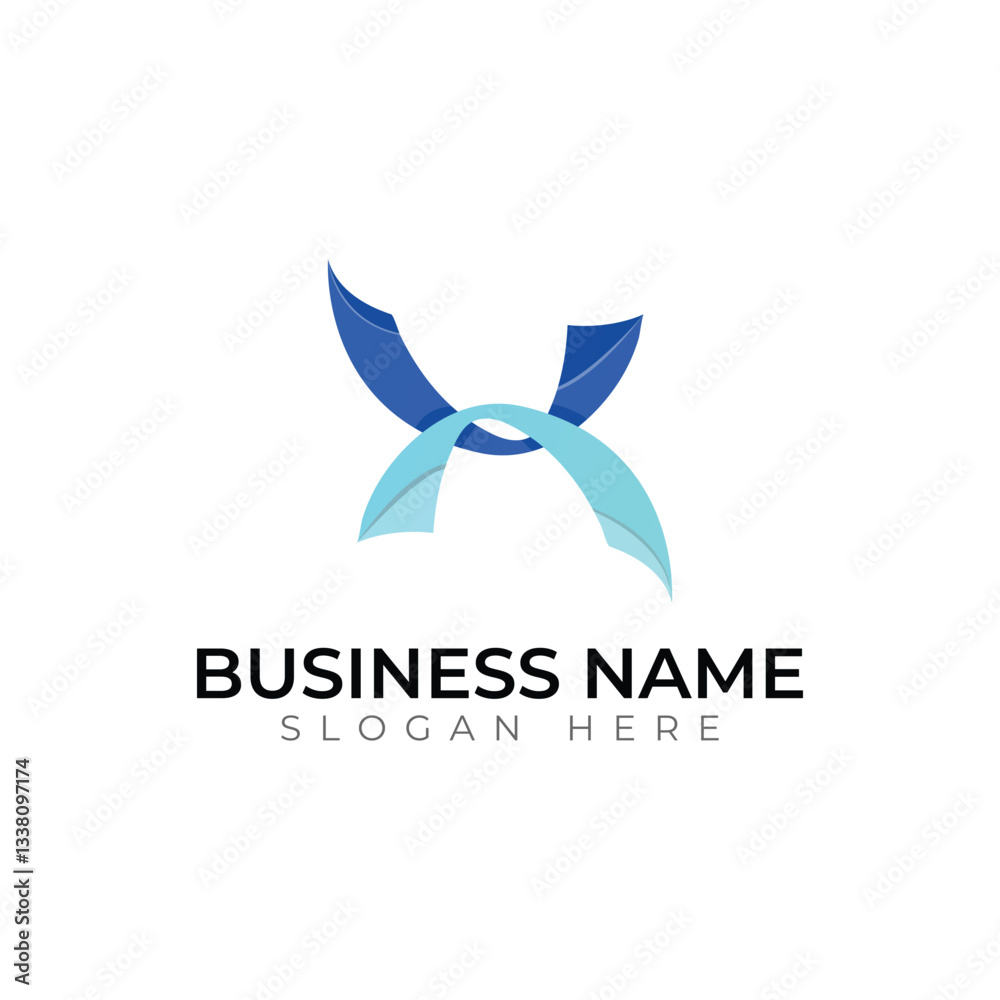 Fototapeta premium X letter abstract typography creative logo design
