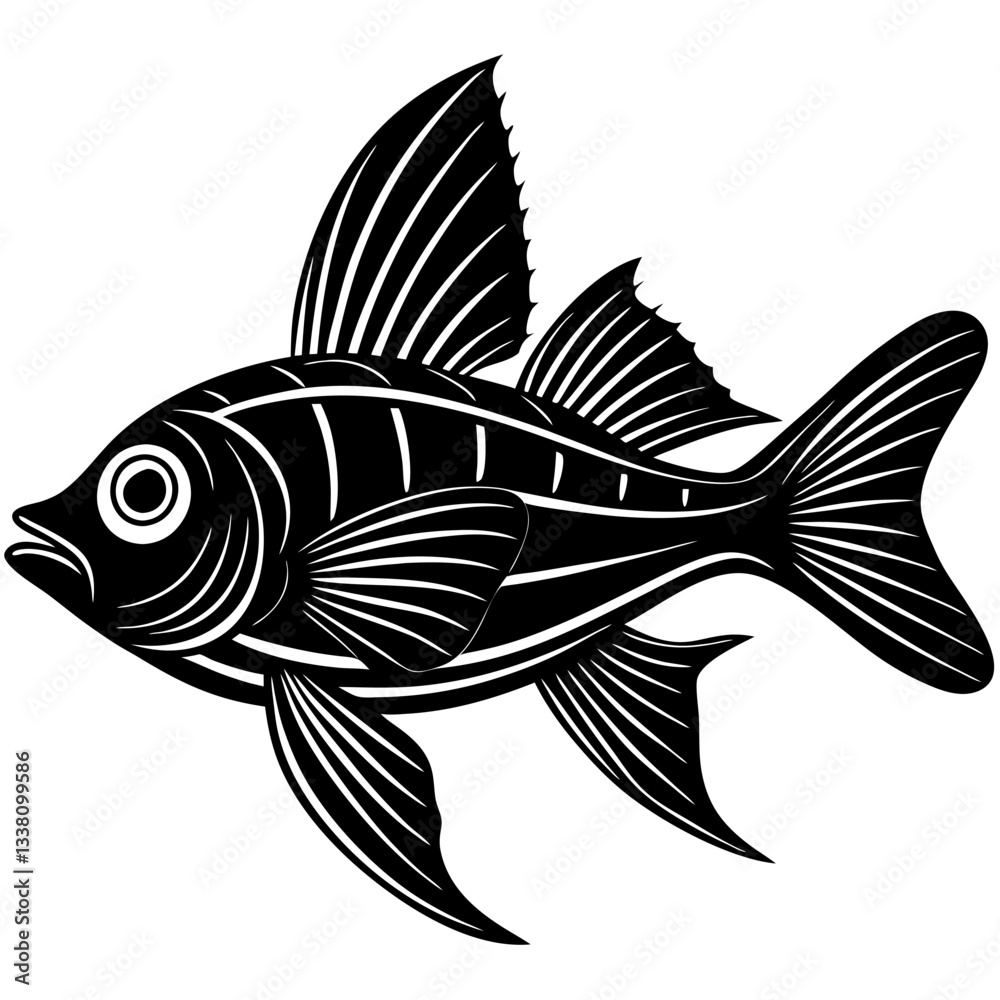 cardinalfish silhouette cardinalfish silhouette