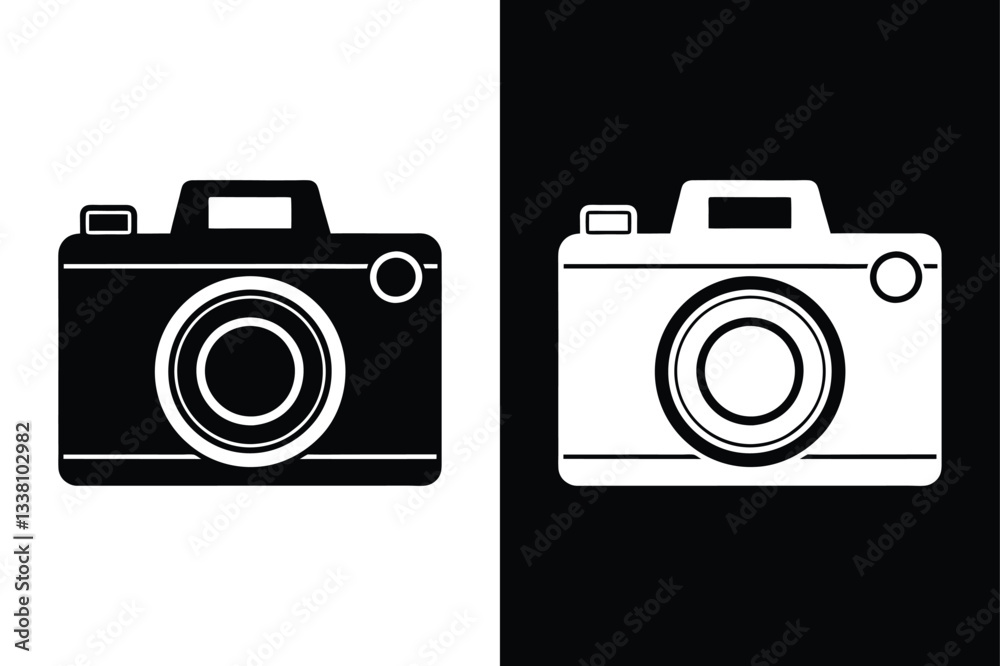 Camera icon vector on White Background ,Vector Art Illustration on white background.