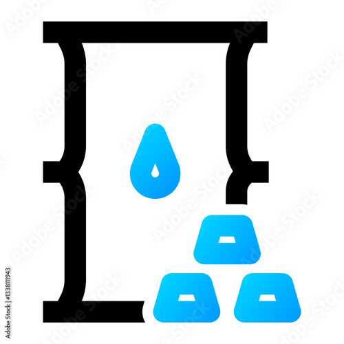 Commodity Icon. Commodity, Gold, Asset, Stock, Materials, Fund, Raw, Resources. Vector Icon Illustration