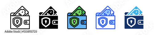 Secure Icon Set With Multiple Style Collection