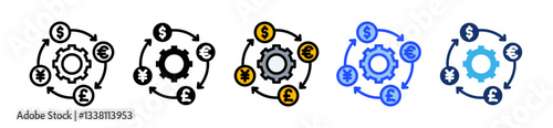 Exchange Icon Set With Multiple Style Collection