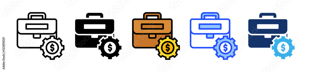 Business Icon Set With Multiple Style Collection Business Icon Set With Multiple Style Collection