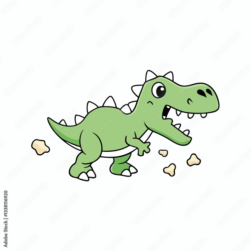 Naklejka premium dinosaur on white