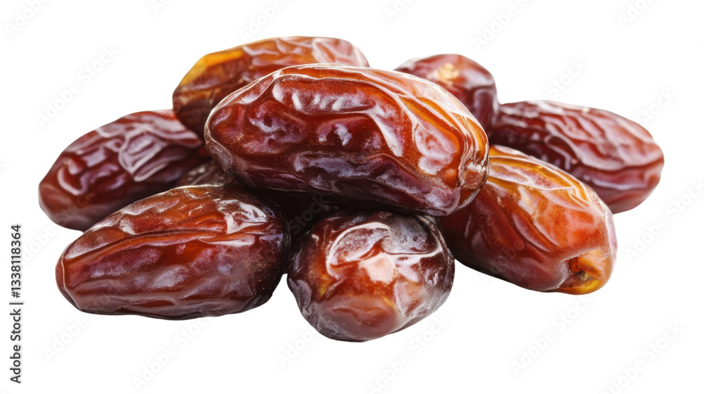 Plump dates fruit isolated on white background Plump dates fruit isolated on white background