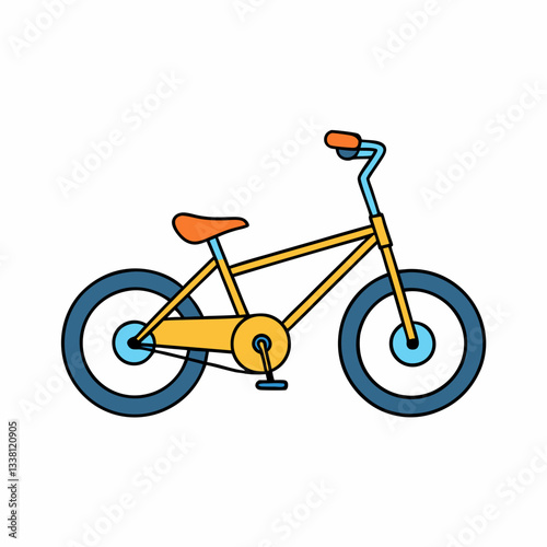 vector illustration of an electric bike