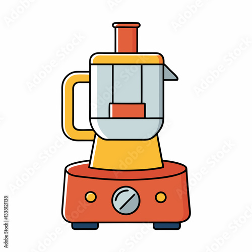 vector illustration of a food processor