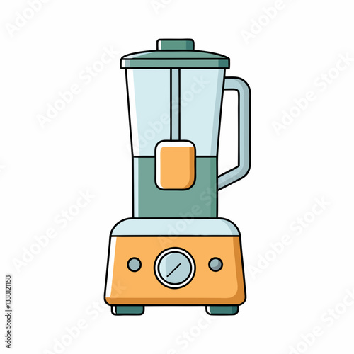 vector illustration of a food processor