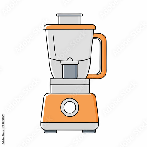 vector illustration of a food processor