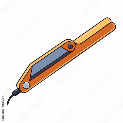 hair straightener isolated on white background