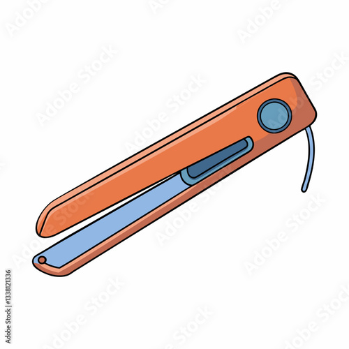 hair straightener isolated on white background