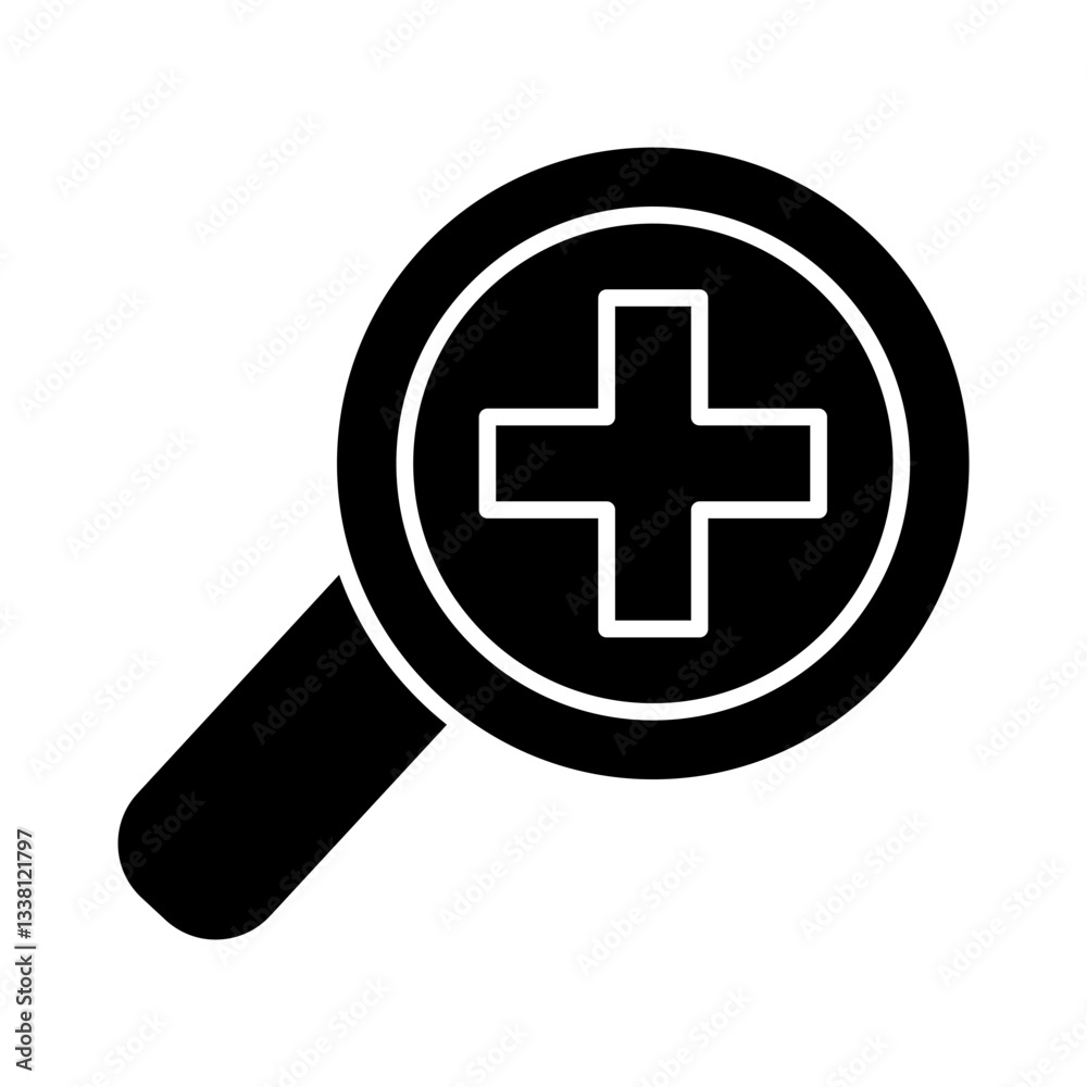 medical analysis glyph icon medical analysis glyph icon