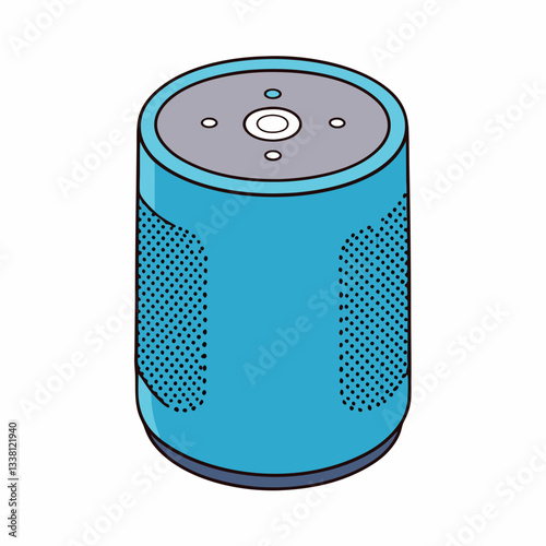 vector illustration of a smart speaker
