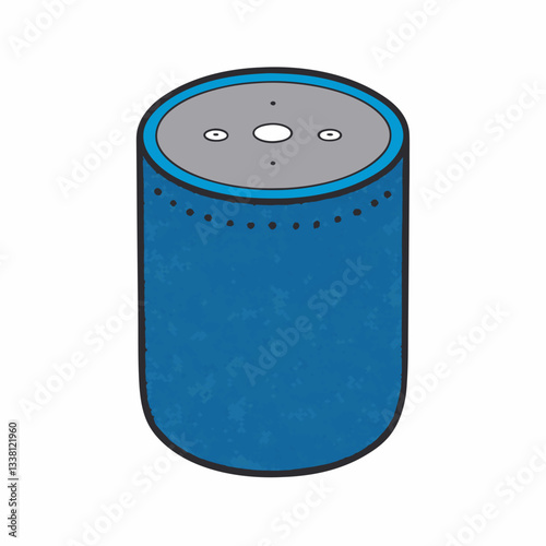 vector illustration of a smart speaker