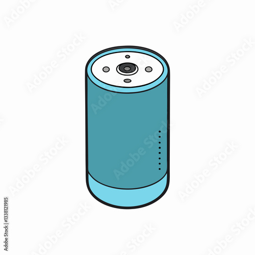 vector illustration of a smart speaker