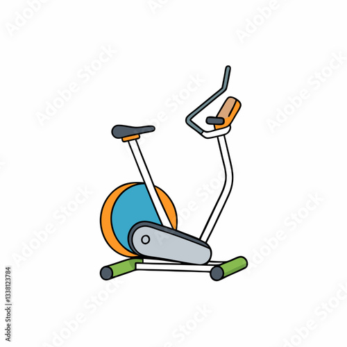 elliptical trainer icon isolated on white