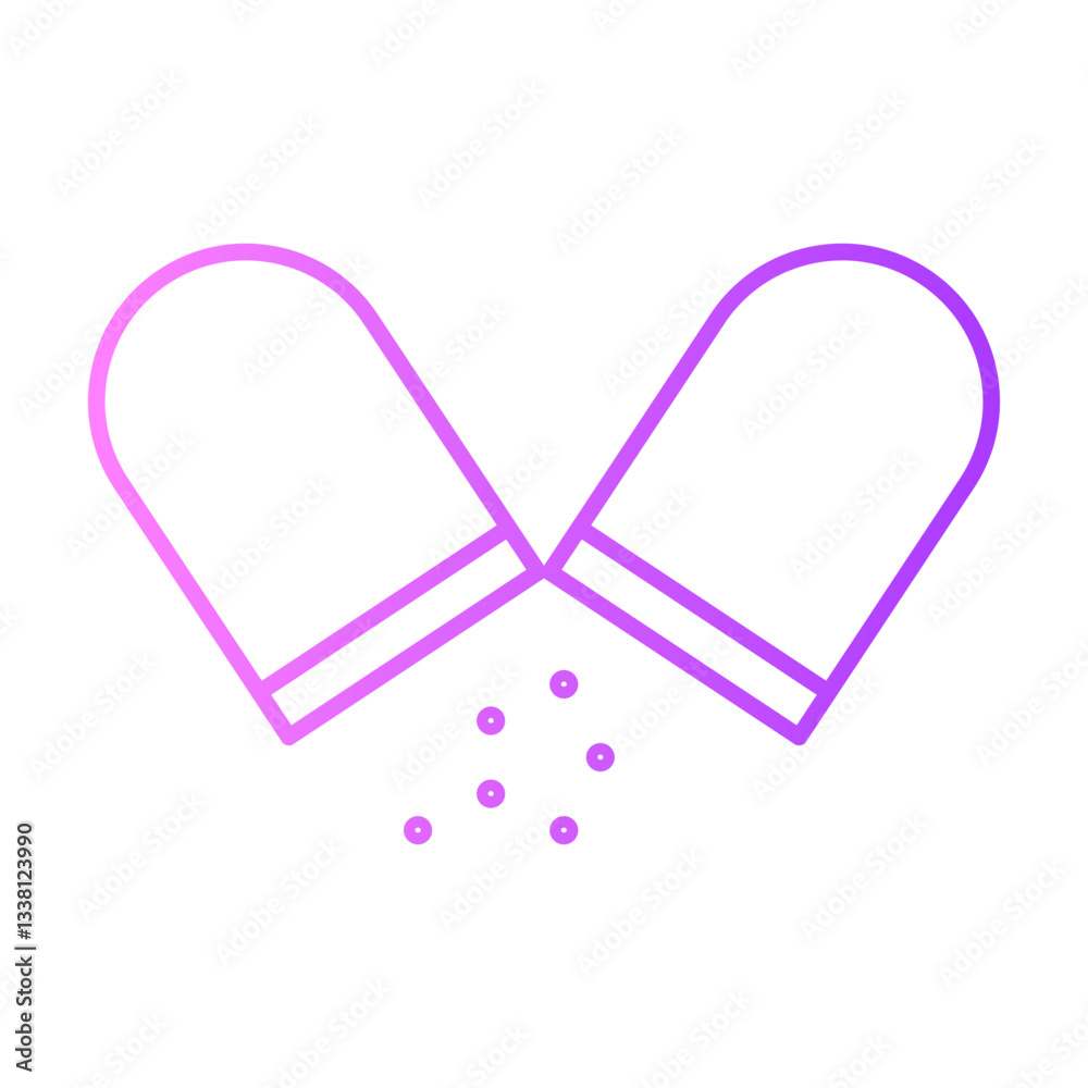 capsule gradient icon capsule gradient icon
