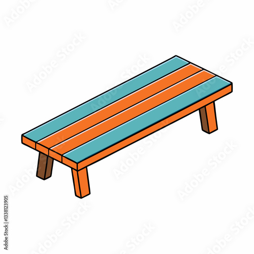 bench on a white background
