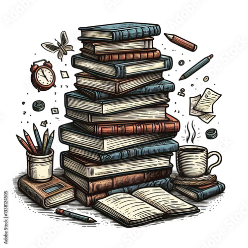 Hand drown Book
