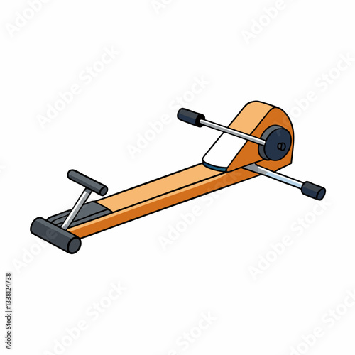 rowing machine on white