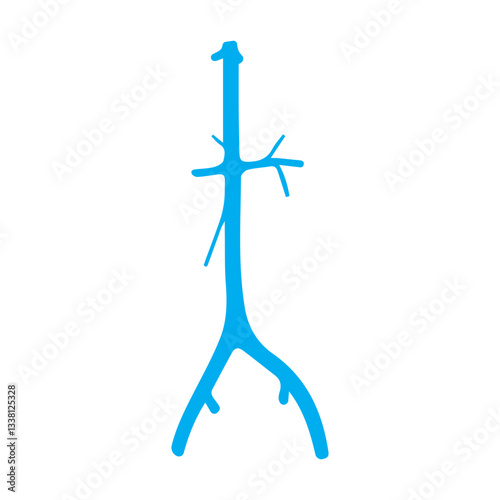 vena cava cardiovascular blue icon