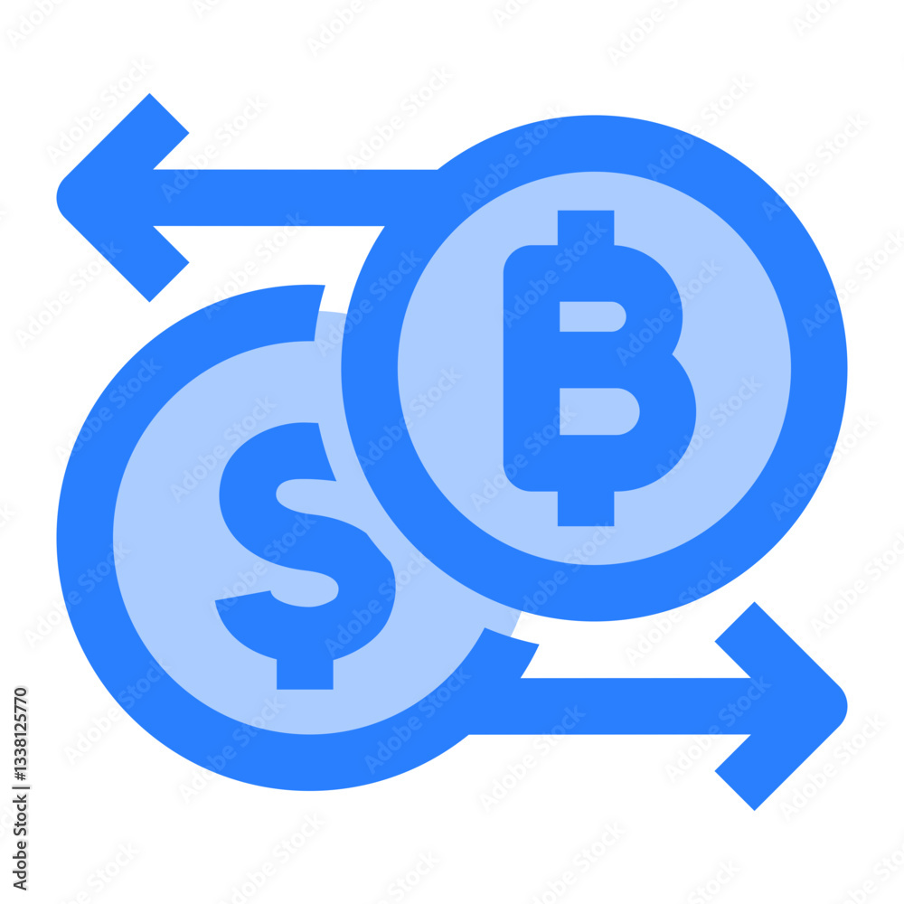 Exchange Icon. Exchange, Trade, Swap, Transfer, Convert, Currency, Transaction, Rate. Vector Icon Illustration Exchange Icon. Exchange, Trade, Swap, Transfer, Convert, Currency, Transaction, Rate. Vector Icon Illustration