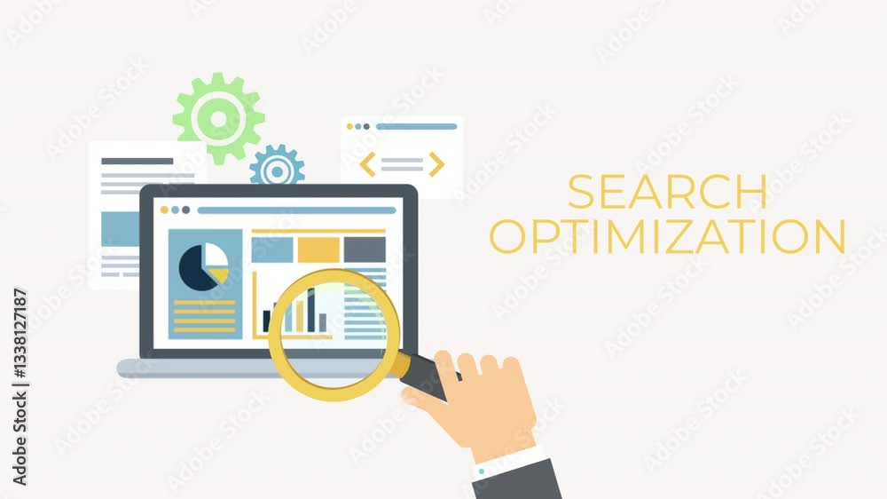 Search Optimization - Animated SEO Marketing Illustration