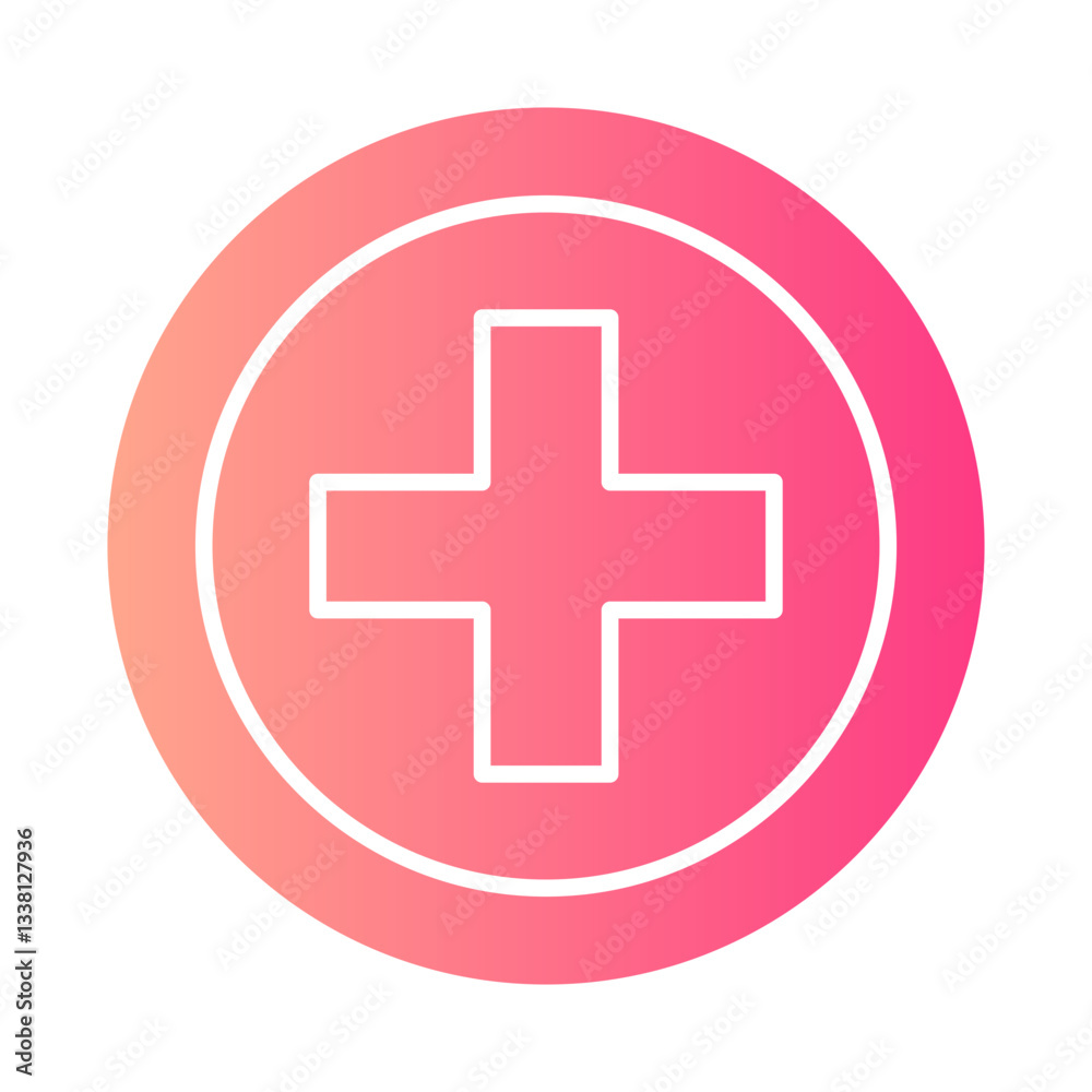 Fototapeta premium health care gradient icon