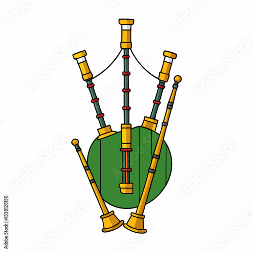 bagpipes on a white