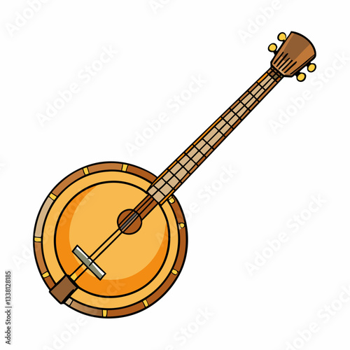 banjo isolated on white
