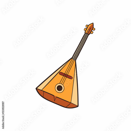 balalaika on a white