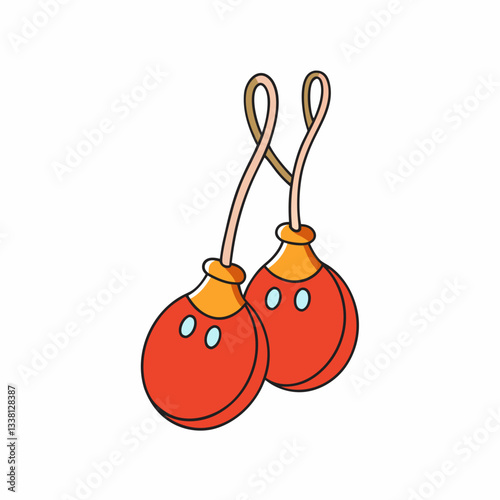 castanets on white