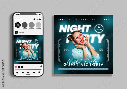 Night Club Party Flyer Design Template Layout