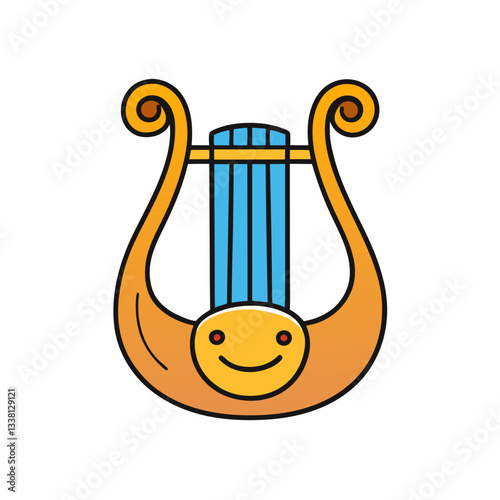 vector illustration of a lyre
