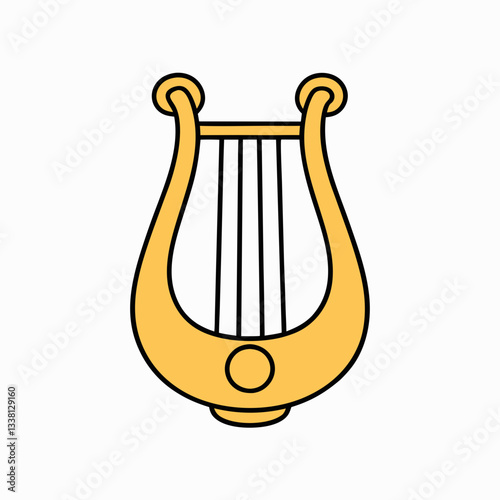vector illustration of a lyre