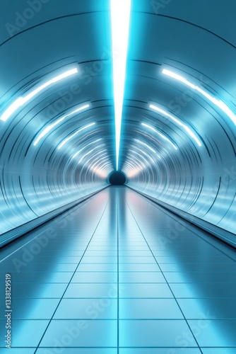 Futuristic Neon Tunnel: A Journey Through Light and Technology