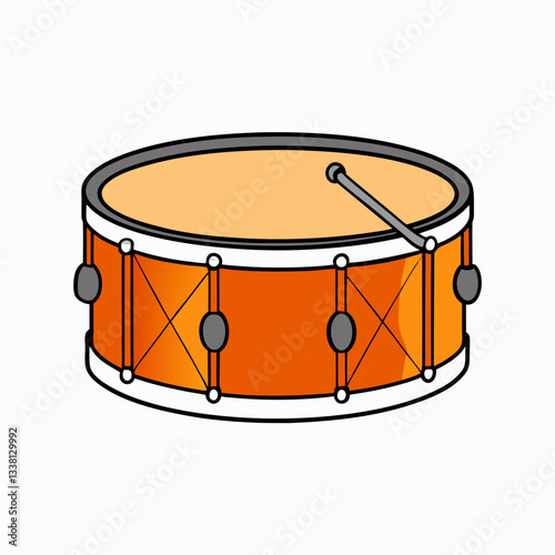 snare drum isolated on white