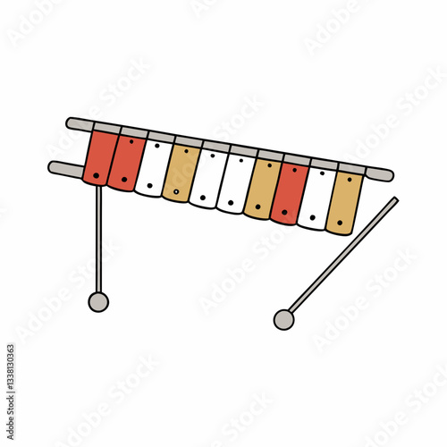 vibraphone isolated on white