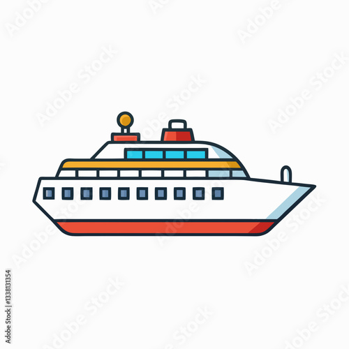 cruise ship vector illustration