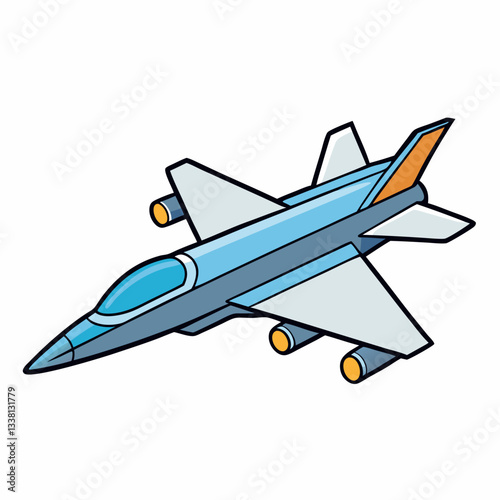 vector illustration of jet