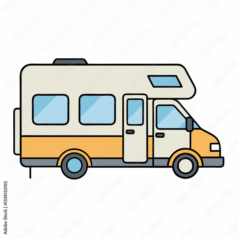 motorhome rv vector illustration motorhome rv vector illustration