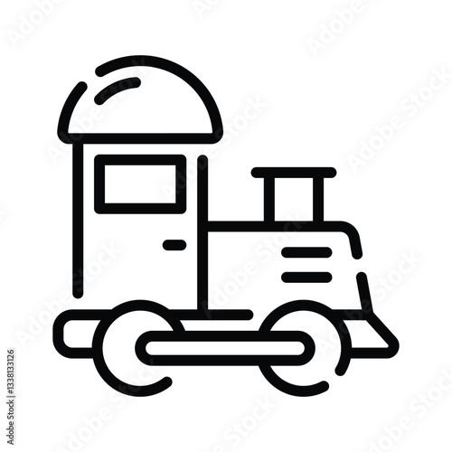 Check out this amazingly designed line icon of train ride