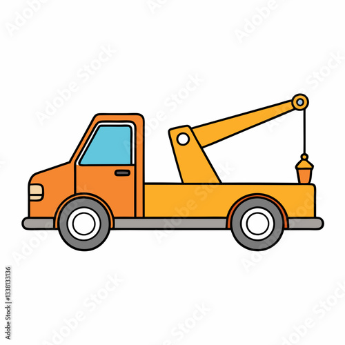 tow truck isolated on white