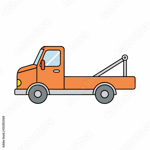 tow truck isolated on white