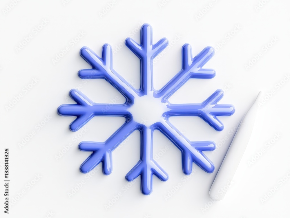 Elegant and delicate snowflake crystal with intricate icy patterns and textures against a clean white background This abstract winter design showcases the beauty and symmetry of a frozen Elegant and delicate snowflake crystal with intricate icy patterns and textures against a clean white background This abstract winter design showcases the beauty and symmetry of a frozen