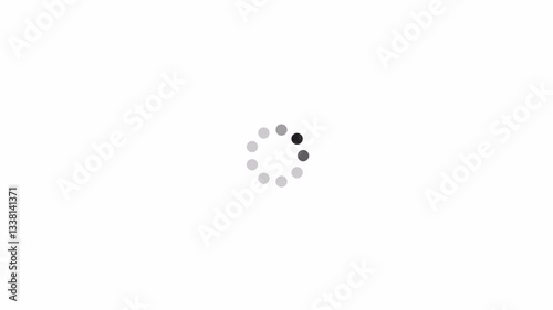 simple loop loading animation with circle dots. simple looping animation progress