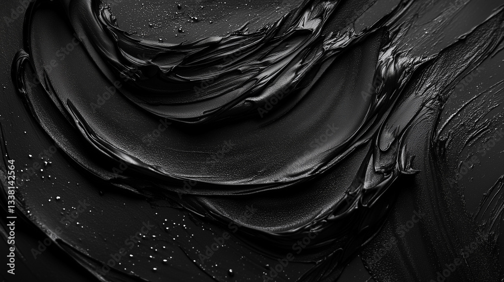 Black abstract texture, straight view