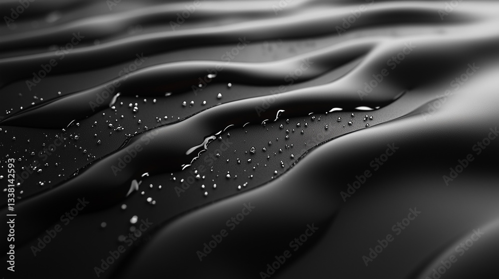 Black abstract texture, straight view