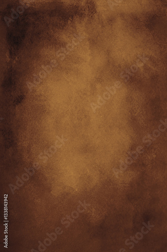 Brown watercolor on paper background